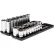 Tekton 1/2'' Drive Shallow & Deep 6-Point Socket Set with Rails & Trays, 32 Pieces