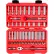 Tekton 3/8" Drive Shallow & Deep 12-Point Socket & Ratchet Set with Case, 46-Piece