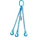 Pewag Three Leg Chain Sling, Sling Hook, 1/2" x 5', 26900 lb. Sling Capacity, 30-Degrees Angle, G120