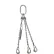 Pewag Three Leg Chain Sling, 1" x 5', 20800 lb. Sling Capacity, 30-Degrees Angle, Grade 63