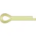 3/16" x 1-1/2" Cotter Pin - Carbon Steel - Zinc Yellow - ASME 18.8.1 - Made In USA - Pkg Qty 100