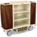 Forbes Steel Housekeeping Cart with Under Deck Shelf, Beige - 2107-BE