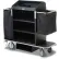 Forbes Steel Guest Room Attendant Cart w/Under Deck Shelf & Organizer, Black - 2120-EN