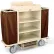 Forbes Steel Housekeeping Cart w/Under Deck Shelf & Organizer, Beige - 2148-BE