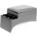 TSI Bench Seat Mounted Center Console and Cup Holders - Model 10315 in Vinyl Grey