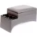 TSI Contractor Bench Seat Mounted Floor Shift Compatible Console - Model 33315 in Grey