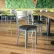 Flash Furniture Metal Restaurant Chair - Vinyl - Black Seat Silver Back - Hercules Series