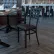 Flash Furniture Ladder Back Metal Restaurant Chair - Vinyl - Black - Hercules Series