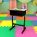 Flash Furniture Adjustable Height Student Desk - Gray Top / Black Pedestal Frame