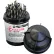 Cle-Line 1875R Series 29PC HSS Black/Gold Bit Barrel° Mechanics Length Drill Set 1/16-1/2x1/64