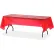 Genuine Joe® GJO10326, Rectangular Tablecover, 54"W x 108"L, Plastic, Red,  6/Pack