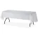 Genuine Joe® GJO10328, Rectangular Tablecover, 54"W x 108"L, Plastic, White, 6/Pack