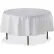 Genuine Joe® GJO10330, Round Tablecover,  84"W x 84"L, Plastic, White, 6/Pack