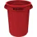 Global Industrial™ Plastic Round Trash Can, 55 Gallon, Red