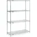 Nexel® 4 Shelf, Stainless Steel Wire Shelving Unit, Starter, 24"W x 18"D x 63"H