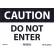 Global Industrial™ Caution Do Not Enter Sign, 7x10, Aluminum