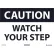 Global Industrial™ Caution Watch Your Step, 10x14, Aluminum