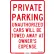 Global Industrial™ Private Parking Unauthorized Cars Will Be Towed..., 18x12, .063 Aluminum
