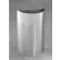 Glaro Steel Half Round Open Top Trash Can, 16 Gallon, Satin Aluminum