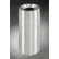 Glaro Steel Round Trash Can W/Funnel Lid, 16 Gallon, Satin Aluminum