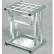 Grid Style Satin Aluminum Umbrella Stand for up to 12 Full & Tote Size Umbrellas
