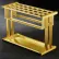Grid Style Satin Brass Umbrella Stand for up to 24 Full & Tote Size Umbrellas