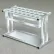 Grid Style Satin Aluminum Umbrella Stand for up to 24 Full & Tote Size Umbrellas