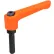 J.W. Winco 3T16A02O Zinc Die Cast Adjustable Lever w/ Steel Components - 1/4-20 x .63 Stud