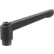 J.W. Winco 10NA03K Zinc Die Cast Adjustable Lever w/ Steel Components - M10 x 1.5 Tapped Thread