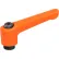 J.W. Winco 6TA03O Zinc Die Cast Adjustable Lever w/ Steel Components - 3/8-16 Tapped Thread