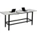 Interion® Standing Height Table With Power, 96"L x 30"W, Gray