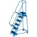 Global Industrial™ 6 Step Narrow Steel Rolling Ladder, 16"W Perforated Step