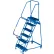 Global Industrial™ 6 Step Steel Rolling Ladder, 24"W Perforated Step