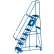 Global Industrial™ 8 Step Narrow Steel Rolling Ladder, 16"W Perforated Step