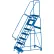Global Industrial™ 8 Step Steel Rolling Ladder, 24"W Perforated Step