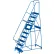 Global Industrial™ 10 Step Steel Rolling Ladder, 24"W Perforated Step