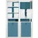 Grosfillex® Sunset Double Unit Towel Valet, Madras Blue Sling with Glacier White Frame