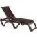 Grosfillex® Java Wicker Adj. Chaise Lounge, Bronze Wicker Weave On A Bronze Resin Frame - Pkg Qty 16