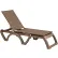 Grosfillex® Java Adj. Chaise Lounge, Mochaccino Wicker Weave w/ French Taupe Resin Frame - Pkg Qty 2