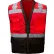 GSS Enhanced Visibility Premium Heavy Duty Vest w/ Multi Pockets, 4XL/5XL, Red