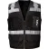 GSS Enhanced Visibility Premium Heavy Duty Vest w/ Multi Pockets, 4XL/5XL, Black