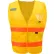 GSS Safety Incident Command Vest- Yellow w/Orange Prismatic Tape, One Size Fits All
