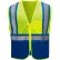 GSS Enhanced Visibility Vest , 2XL/3XL, Lime w/ Blue Bottom
