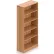 Offices To Go™ 4 Shelf Bookcase in Walnut - Executive Modular Furniture