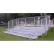 Deluxe Series 5 Row Aluminum Bleacher, 27' Long, Guardrail, Mid Aisle, Semi-Closed Deck