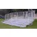 Deluxe Series 5 Row Aluminum Bleacher, 33' Long, Guardrail, Mid Aisle, Semi-Closed Deck