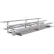 Standard Series 2 Row Aluminum Bleacher, 15' Long, Single Footboard