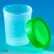 Graduated Specimen Container, 4 oz., Green Screwcap, Polypropylene, 500/Pack