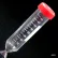 Centrifuge Tube, 50mL, with Separate Red Screw Cap, Polystyrene, Printed Graduations, 500/Pack