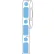 Globe Scientific™ Cryo Label/Dot Combo, 24x13mm & 9.5mm Dot For 1.5mL Tubes, Blue, 500/Roll